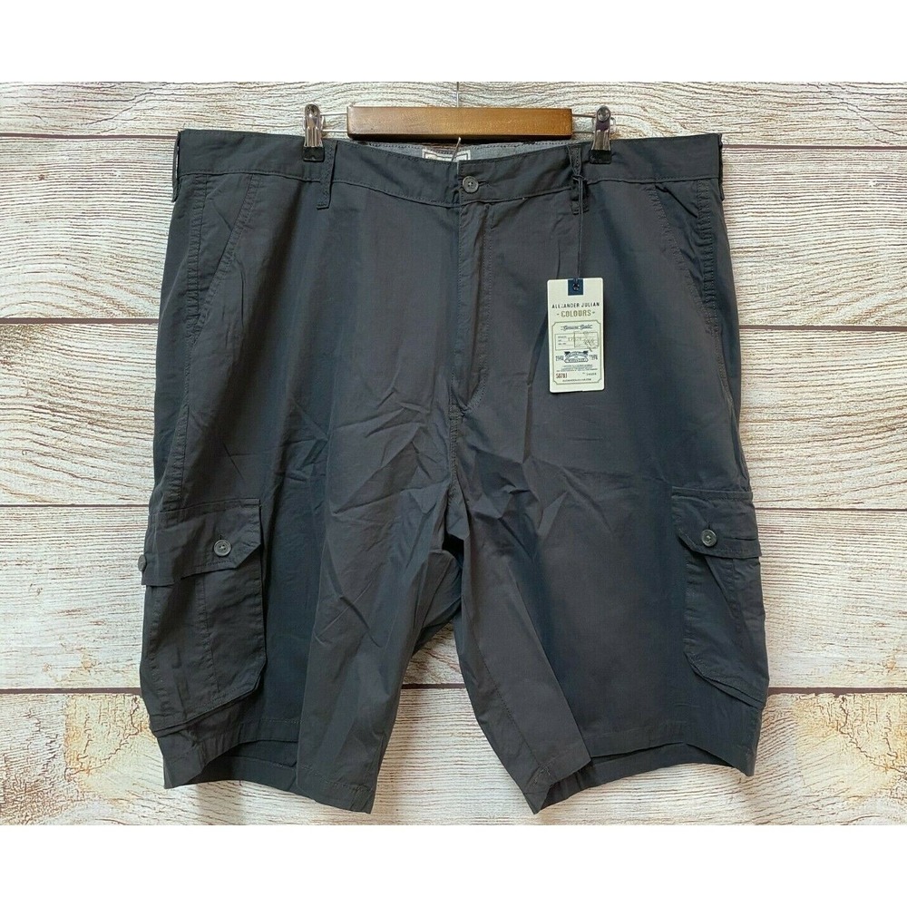 Alexander Julian Cargo Shorts Mens Size 46 Grey Lightweight Shorts New Mis Tag